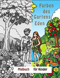 Malbuch für Kinder. Farben des Gartens Eden